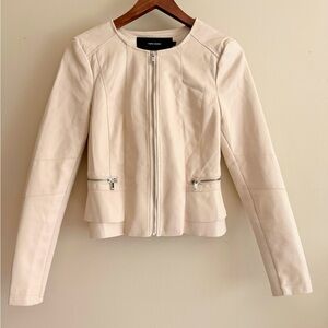 Vero Moda Light Beige‎ Leather Jacket size S